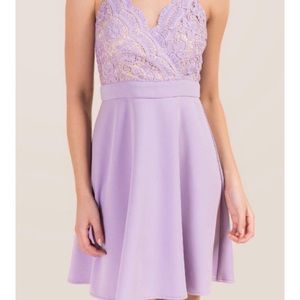Women’s Francescas Lavender Strappy Lace Dress